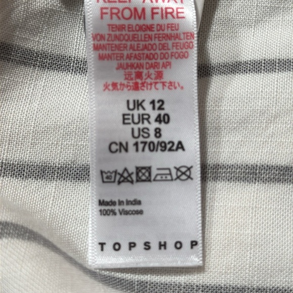 Topshop Black and White Button-Front Dress - Picture 13 of 14